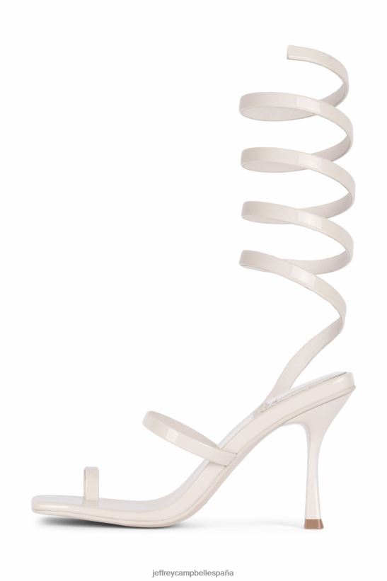 mujer Jeffrey Campbell luzia charol de marfil PHXV4X1629 sandalia de tacón