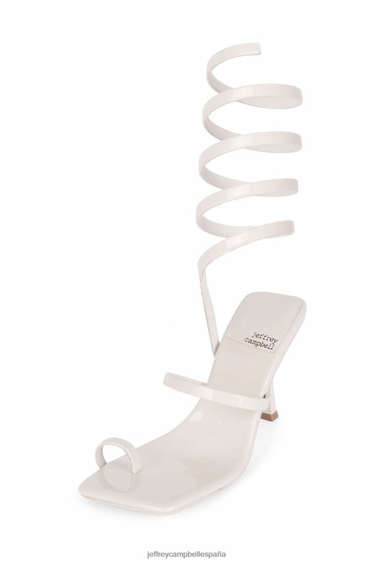 mujer Jeffrey Campbell luzia charol de marfil PHXV4X1629 sandalia de tacón