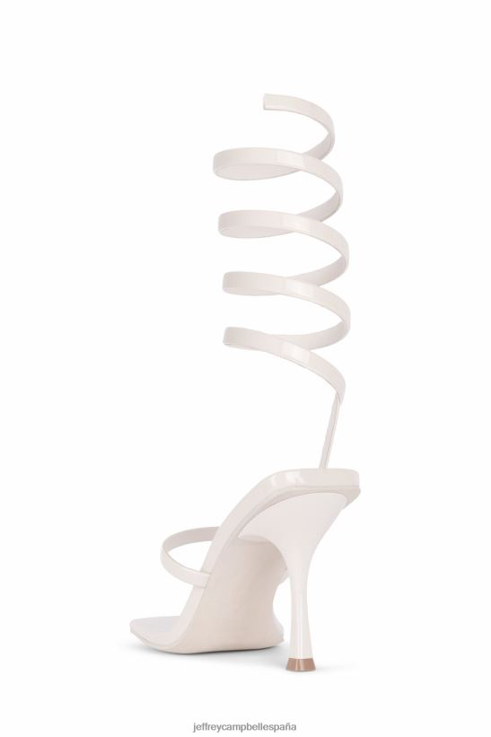 mujer Jeffrey Campbell luzia charol de marfil PHXV4X1629 sandalia de tacón