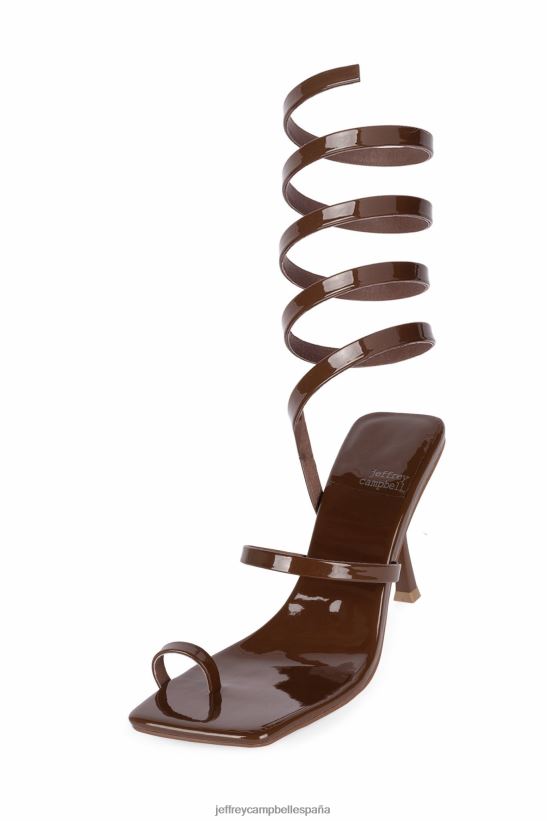 mujer Jeffrey Campbell luzia charol marrón PHXV4X1630 sandalia de tacón
