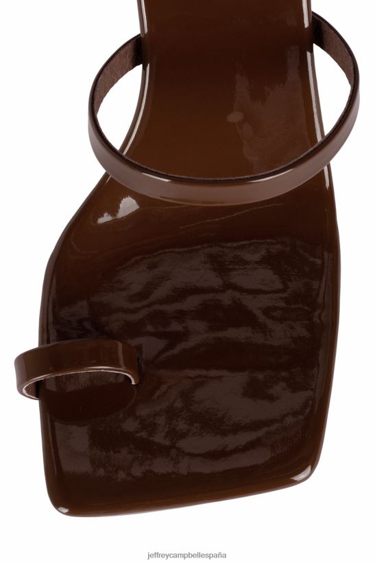 mujer Jeffrey Campbell luzia charol marrón PHXV4X1630 sandalia de tacón
