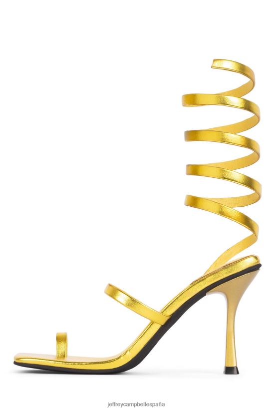 mujer Jeffrey Campbell luzia oro metalizado PHXV4X1558 sandalia de tacón