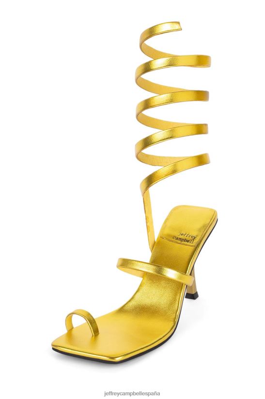 mujer Jeffrey Campbell luzia oro metalizado PHXV4X1558 sandalia de tacón