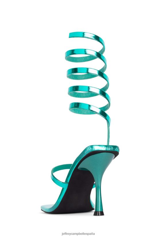 mujer Jeffrey Campbell luzia verde metalizado PHXV4X1620 sandalia de tacón