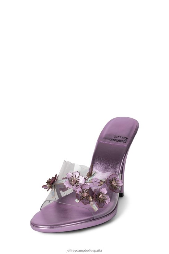 mujer Jeffrey Campbell más fresco combo lila metalizado PHXV4X1437 sandalia de tacón