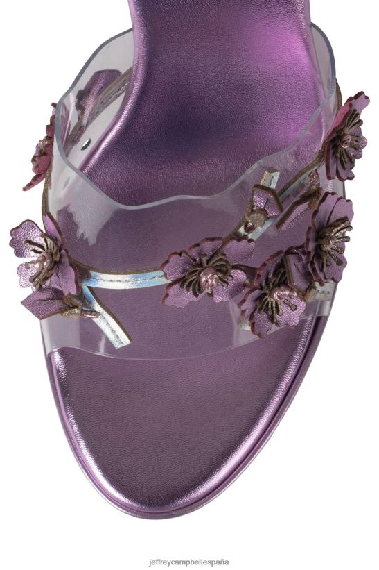 mujer Jeffrey Campbell más fresco combo lila metalizado PHXV4X1437 sandalia de tacón