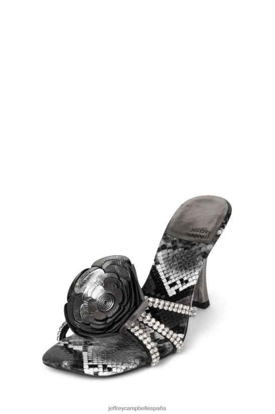 mujer Jeffrey Campbell maravilla combo de serpiente de peltre PHXV4X1475 sandalia de tacón