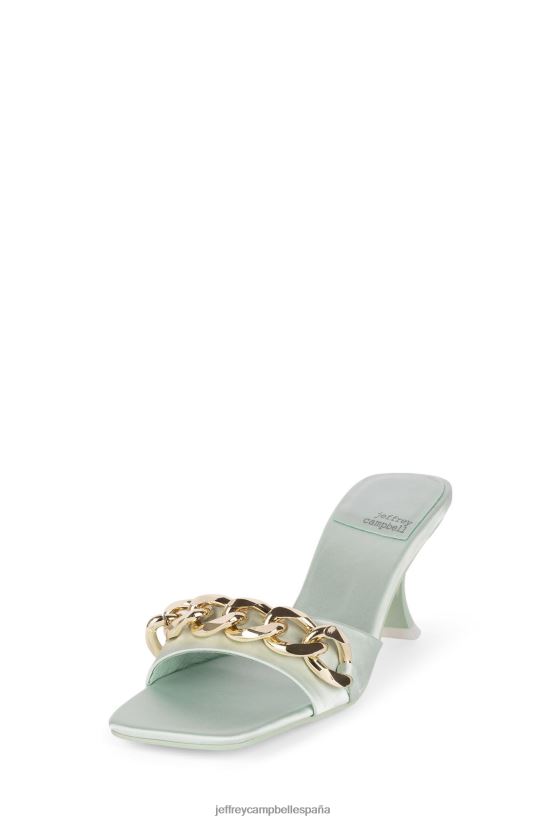 mujer Jeffrey Campbell mr-big-ch oro satinado menta PHXV4X1573 sandalia de tacón