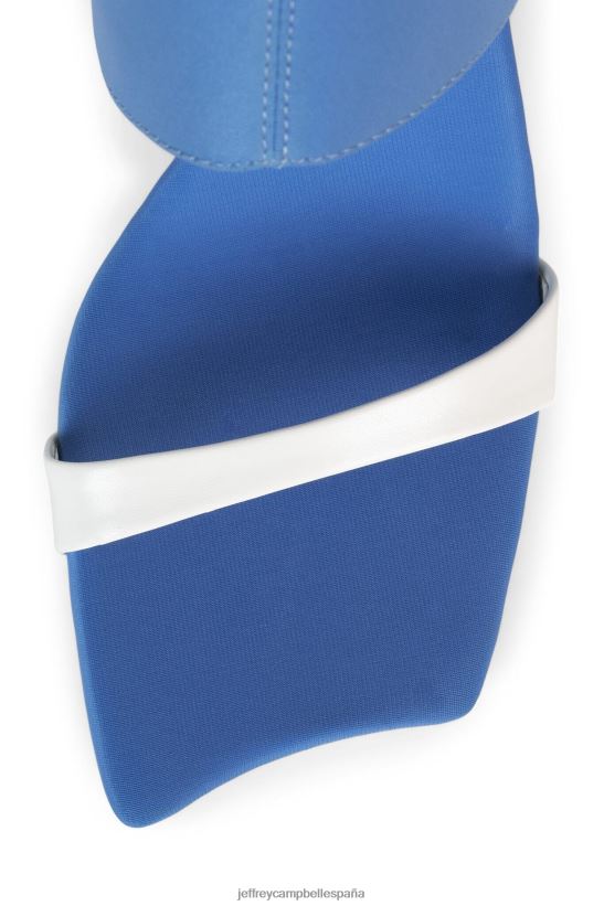 mujer Jeffrey Campbell pavoneándose crema de neopreno azul PHXV4X76 sandalia de tacón
