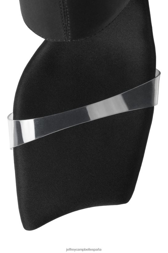 mujer Jeffrey Campbell pavoneándose neopreno negro transparente PHXV4X77 sandalia de tacón