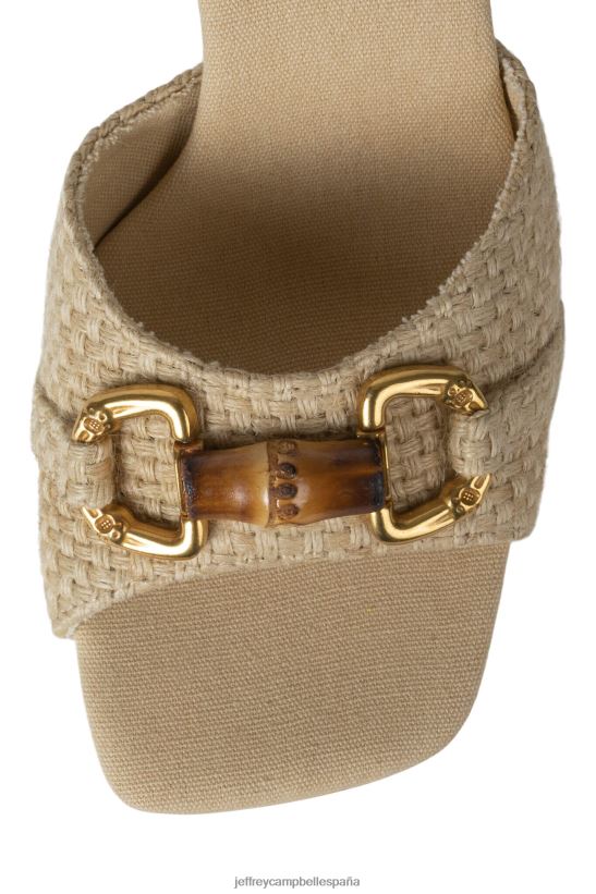 mujer Jeffrey Campbell península bronce trenzado beige PHXV4X1448 sandalia de tacón