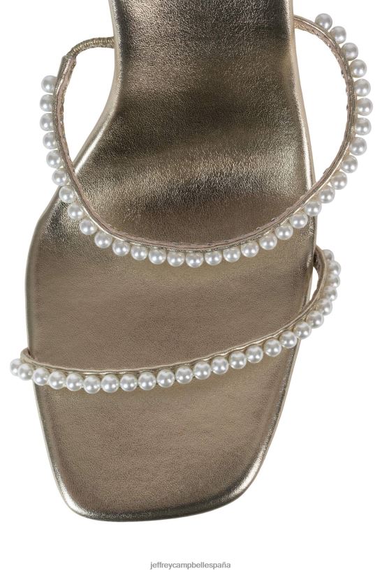 mujer Jeffrey Campbell perla combinación de oro PHXV4X1645 sandalia de tacón
