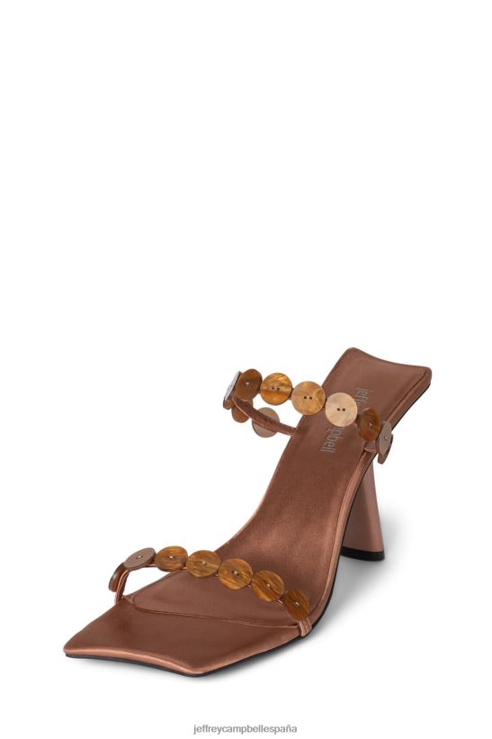 mujer Jeffrey Campbell presionando combinación marrón PHXV4X1445 sandalia de tacón