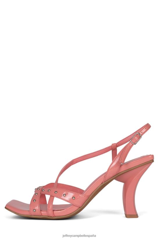 mujer Jeffrey Campbell punk charol arrugado rosa PHXV4X1485 sandalia de tacón