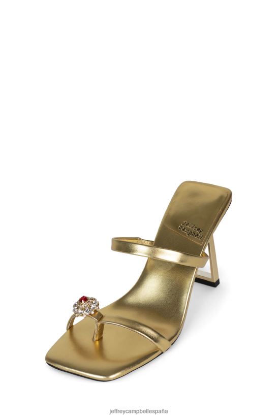 mujer Jeffrey Campbell reliquia de familia dorado metalizado rojo PHXV4X1511 sandalia de tacón