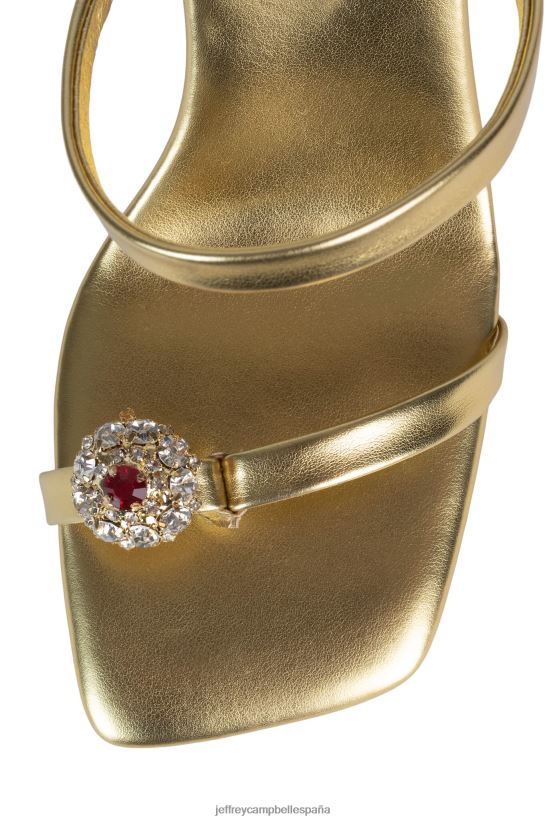 mujer Jeffrey Campbell reliquia de familia dorado metalizado rojo PHXV4X1511 sandalia de tacón