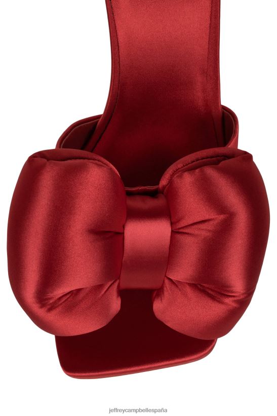 mujer Jeffrey Campbell reverencia oro rojo satinado PHXV4X1536 sandalia de tacón