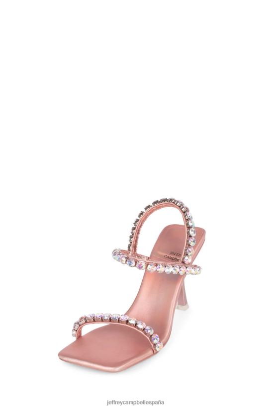 mujer Jeffrey Campbell santos oro rosa iridiscente PHXV4X1624 sandalia de tacón