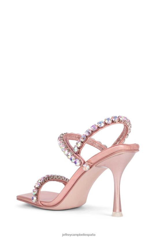 mujer Jeffrey Campbell santos oro rosa iridiscente PHXV4X1624 sandalia de tacón