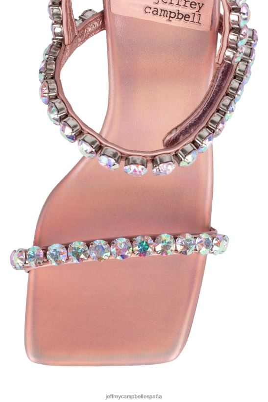 mujer Jeffrey Campbell santos oro rosa iridiscente PHXV4X1624 sandalia de tacón
