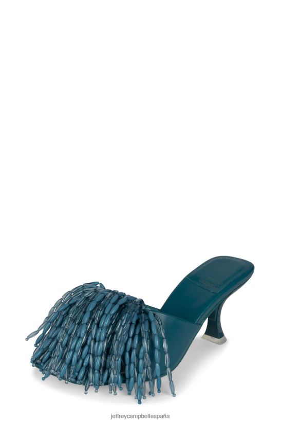 mujer Jeffrey Campbell señor-gran-pom azul PHXV4X1611 sandalia de tacón