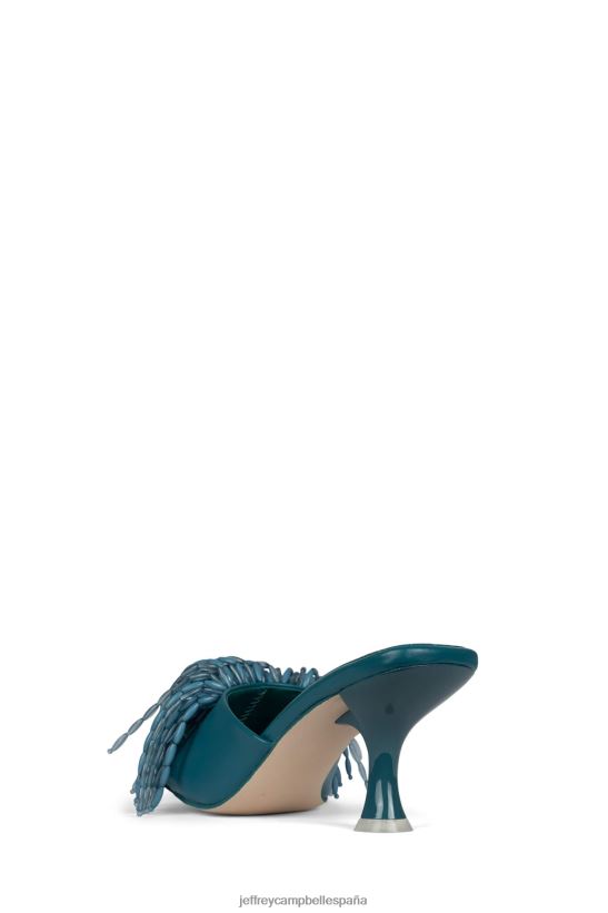 mujer Jeffrey Campbell señor-gran-pom azul PHXV4X1611 sandalia de tacón