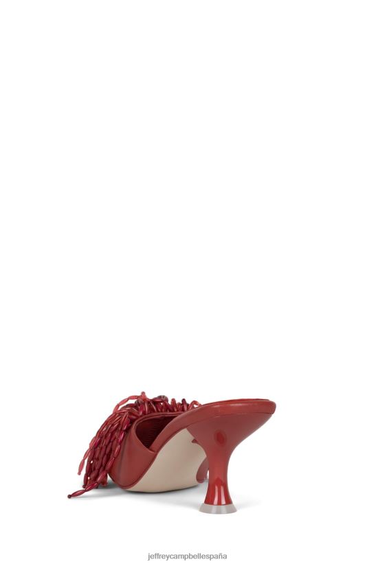 mujer Jeffrey Campbell señor-gran-pom rojo ladrillo PHXV4X1609 sandalia de tacón