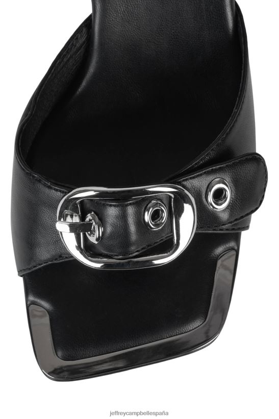 mujer Jeffrey Campbell sujetar plata negra PHXV4X1490 sandalia de tacón