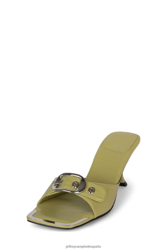 mujer Jeffrey Campbell sujetar plata verde PHXV4X1488 sandalia de tacón