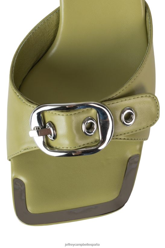mujer Jeffrey Campbell sujetar plata verde PHXV4X1488 sandalia de tacón