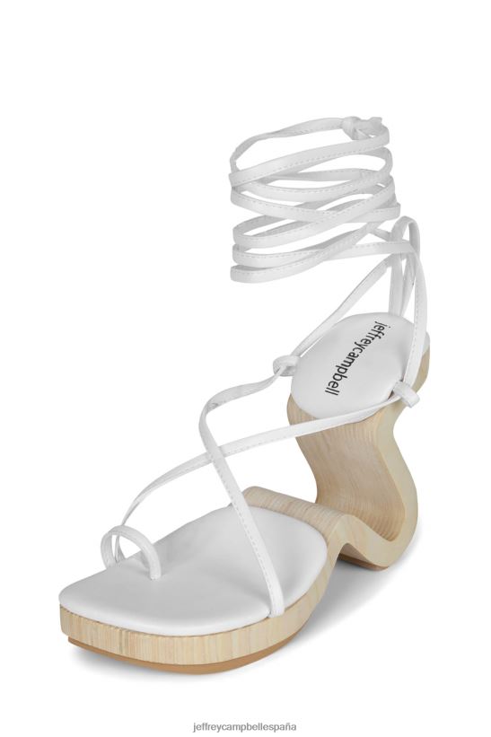 mujer Jeffrey Campbell todo lo que blanco PHXV4X1524 sandalia de tacón
