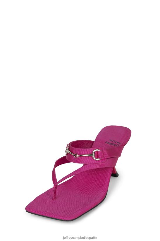 mujer Jeffrey Campbell tortuoso faya fucsia plata PHXV4X1469 sandalia de tacón