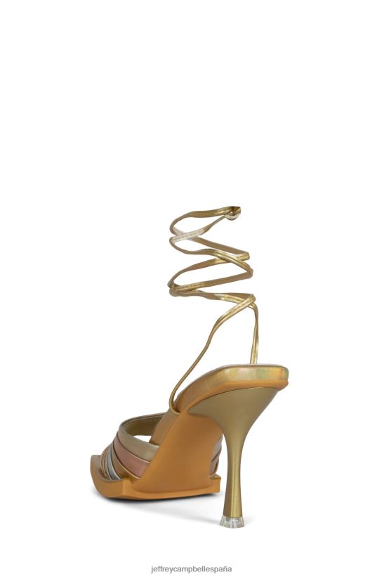 mujer Jeffrey Campbell transportado oro multi PHXV4X1607 sandalia de tacón